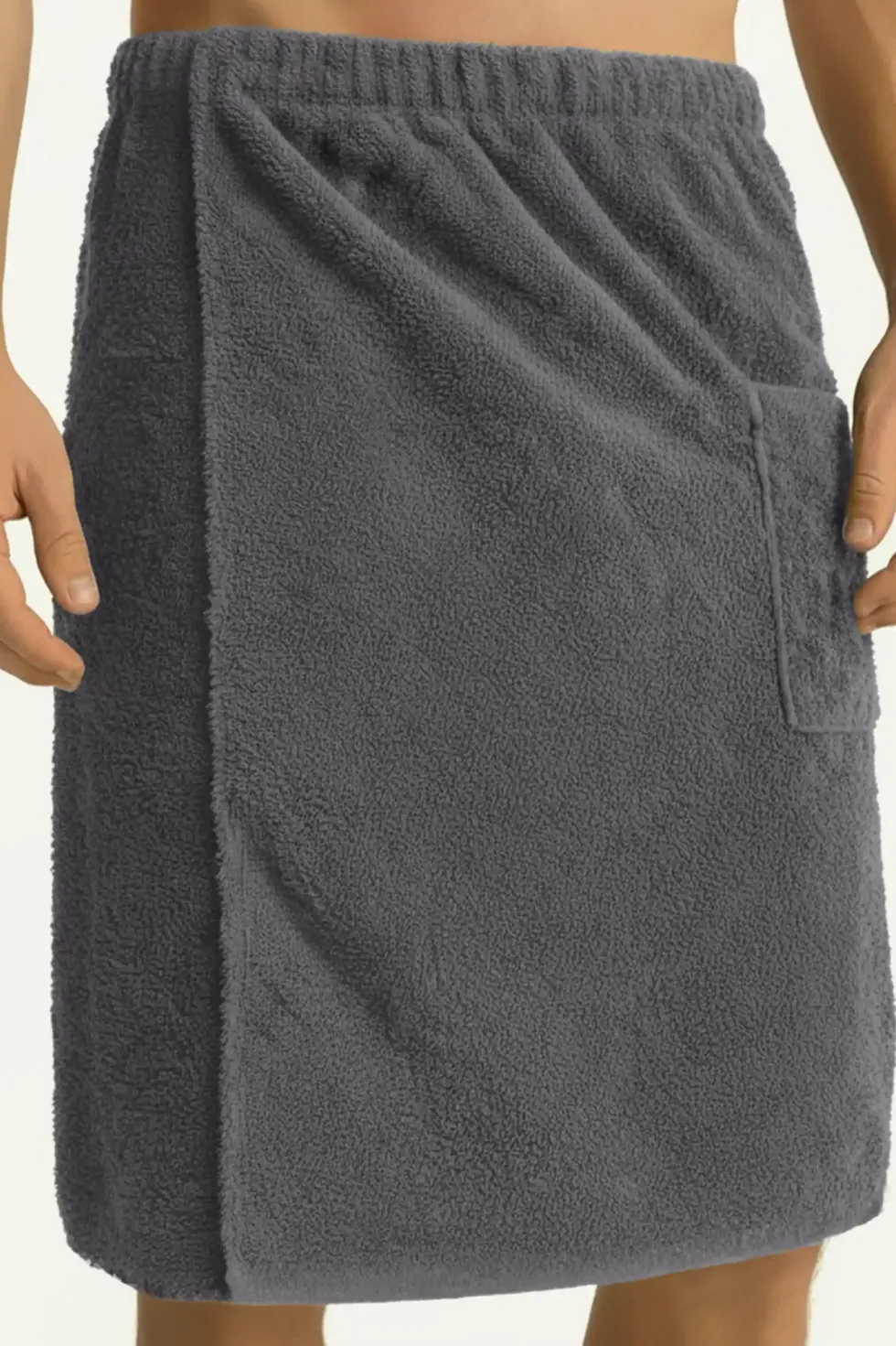 Bawełniany Męski Ręcznik Do Sauny SPA Kilt Szary