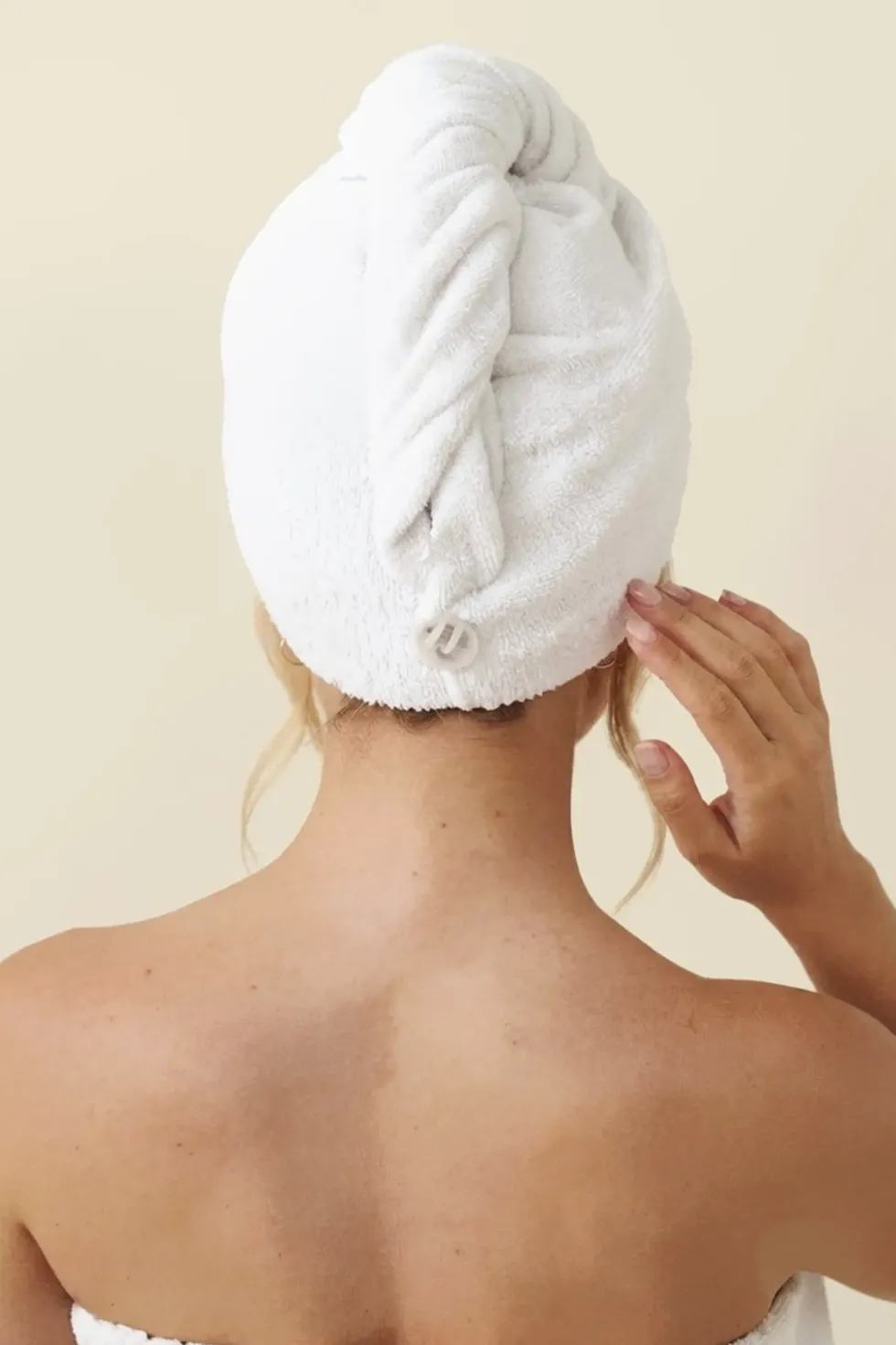 Bawełniany Turban Ręcznik Do Włosów SPA Biały