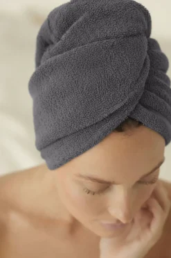 Bawełniany Turban Ręcznik Do Włosów SPA Szary