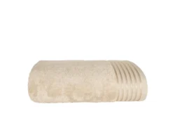 Beż Ręcznik Frotte Vela z Modalem z Ozdobną Bordiurą 550g/m2 Piaskowy