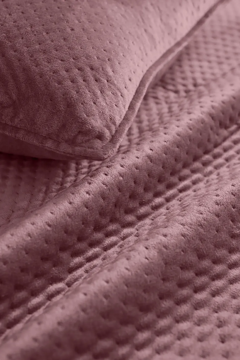 Ciemny Narzuta Pikowana na Fotel MAYA Różowy