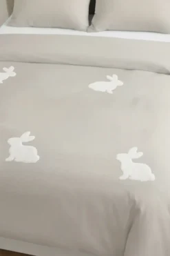 Dekoracyjna Pościel w Króliczki CUTY Beżowy