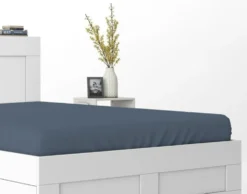 Denim Prześcieradło Satynowe Z Gumką PURE COLLECTION