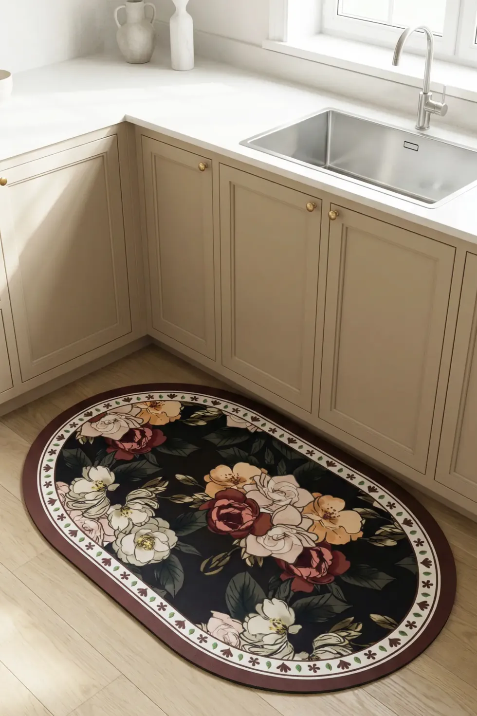 Dywanik Uniwersalny Dekoracyjny FLORAL Dark