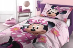 Dziecięca Pościel Bawełniana MINNIE Różowy