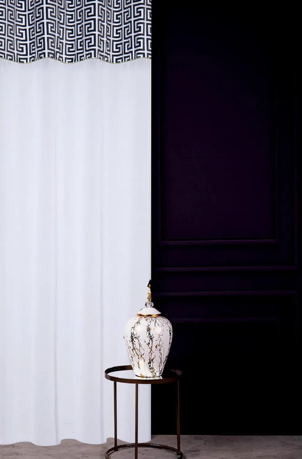 Firana ANTIQUE LIGHT Przelotki Biały