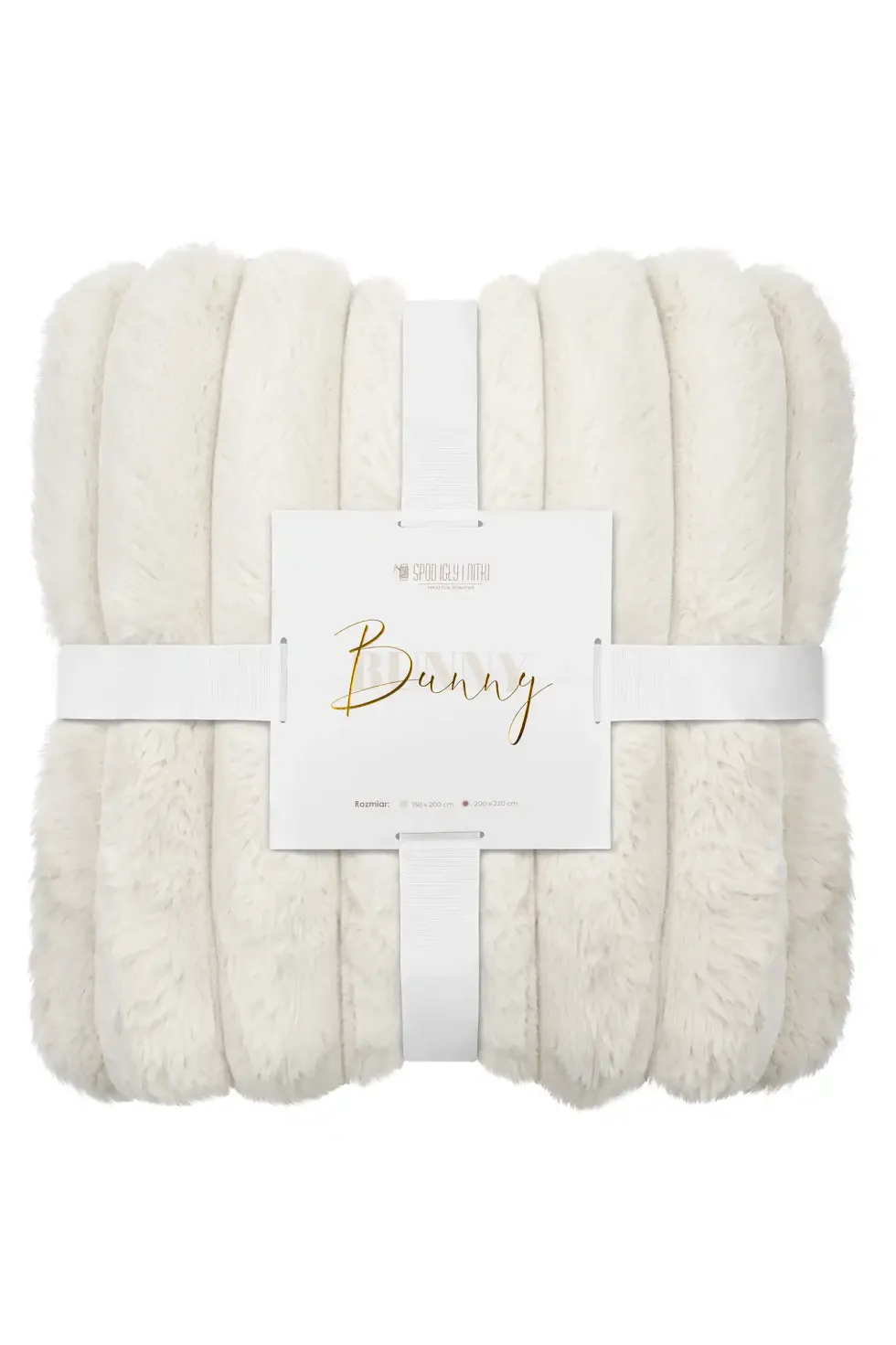 Gruby Futrzany Koc z Mikrofibry Bunny Kremowy