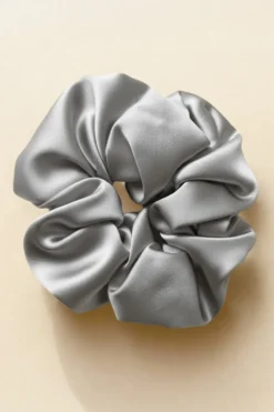 Gumka do Włosów z Jedwabiu Scrunchie Szary