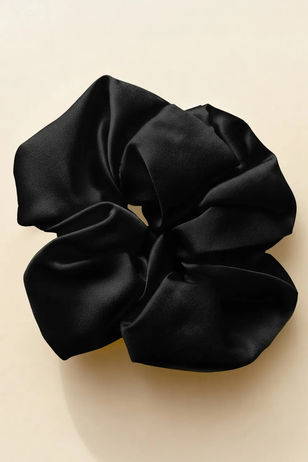Gumka do Włosów z Jedwabiu Scrunchie Czarny