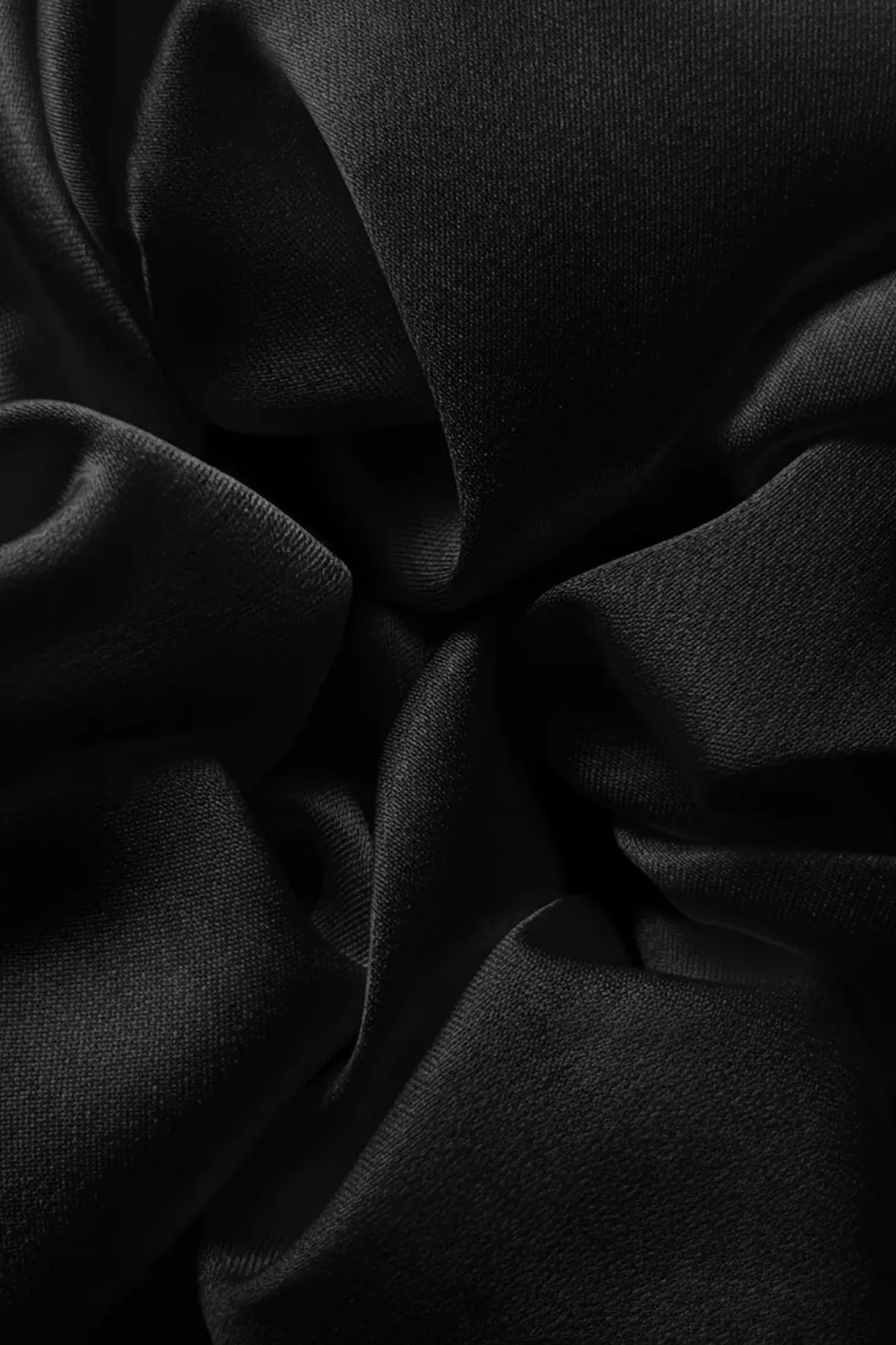 Gumka do Włosów z Jedwabiu Scrunchie Czarny