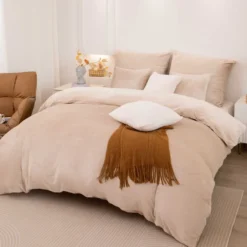 Jasny Pościel MIŚ Z Mikrofibry Cozy Beżowy