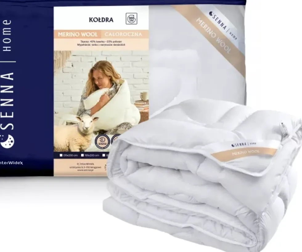 Kołdra Wełniana InterWidex MERINO WOOL Biały