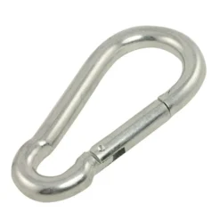 Metalowy Karabińczyk 8x3,5 cm 200 kg do Huśtawki i Hamaka Srebrny