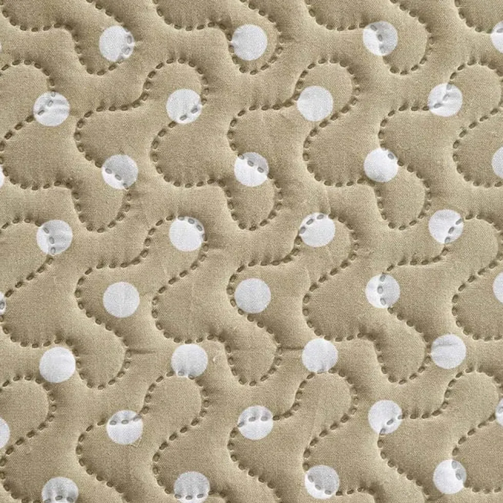 narzuta pikowana na łóżko dots Beżowy