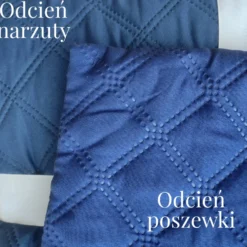 Narzuta Pikowana Z Falbanką RUFFY Granatowy