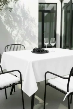 Obrus Ogrodowy Wodoodporny GAIA Śnieżnobiały