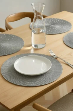 Okrągła Podkładka Kuchenna na Stół TOAST Szary