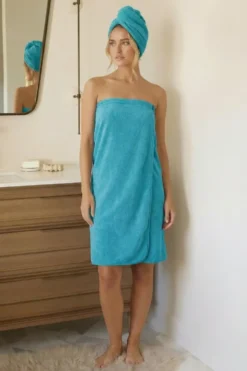 Pareo Damski Ręcznik do Sauny SPA ACTIVE Turkusowy
