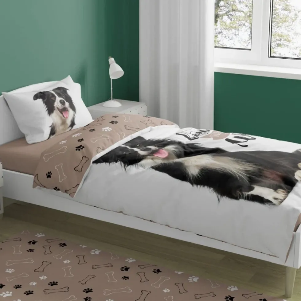 Pościel Bawełniana Dla Dzieci Best Friends 022 Pies Border Collie