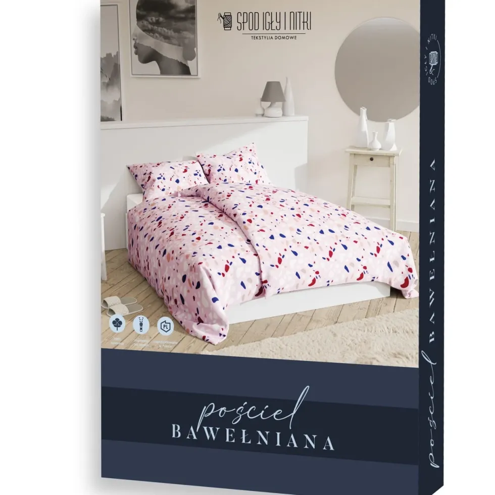 Pościel Bawełniana LASTRYKO Różowy