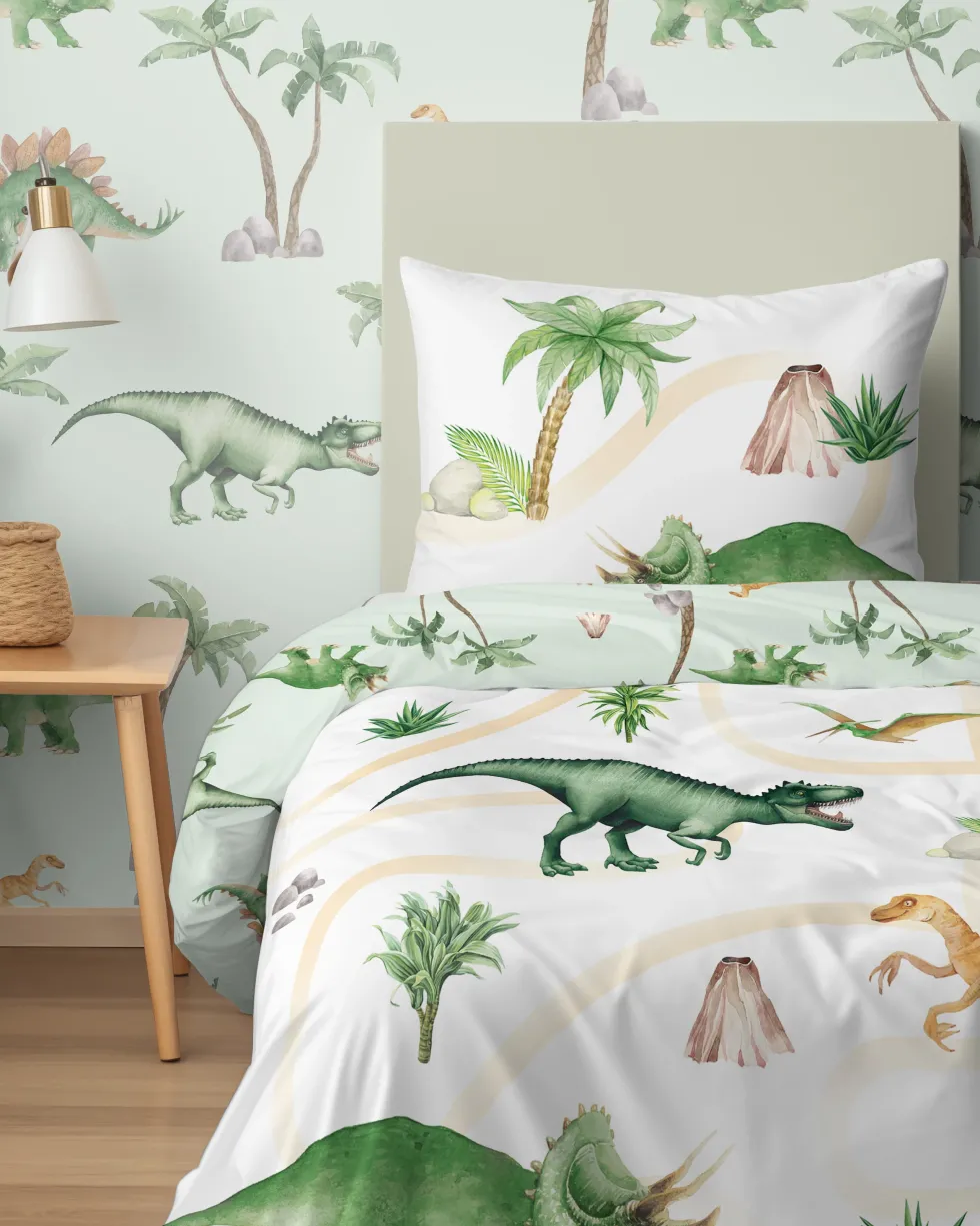 Pościel Bawełniana Młodzieżowa Dinozaury 5704A