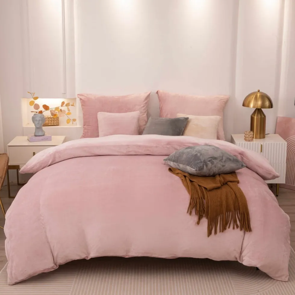 Pościel MIŚ Z Mikrofibry Cozy Pudrowy