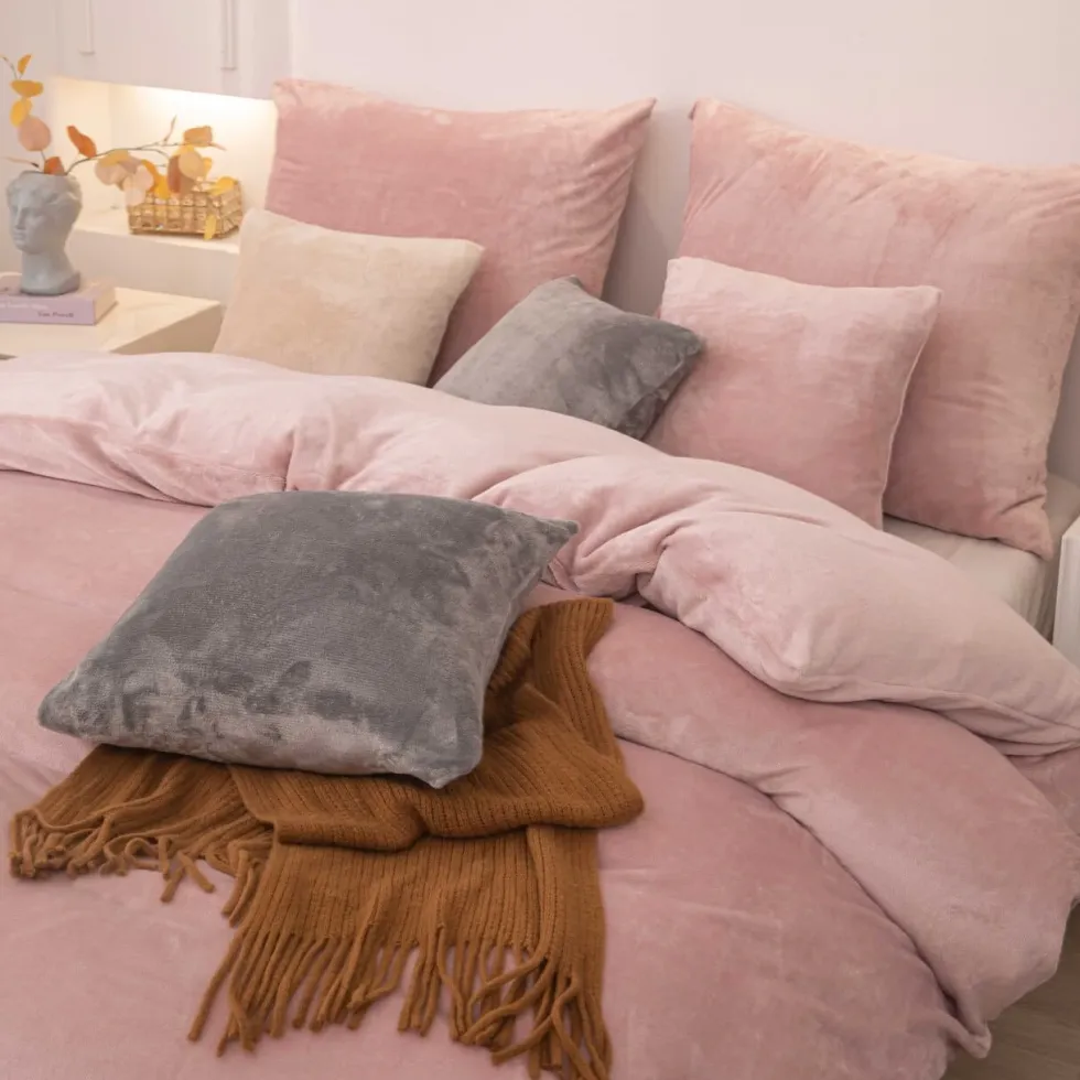 Pościel MIŚ Z Mikrofibry Cozy Pudrowy