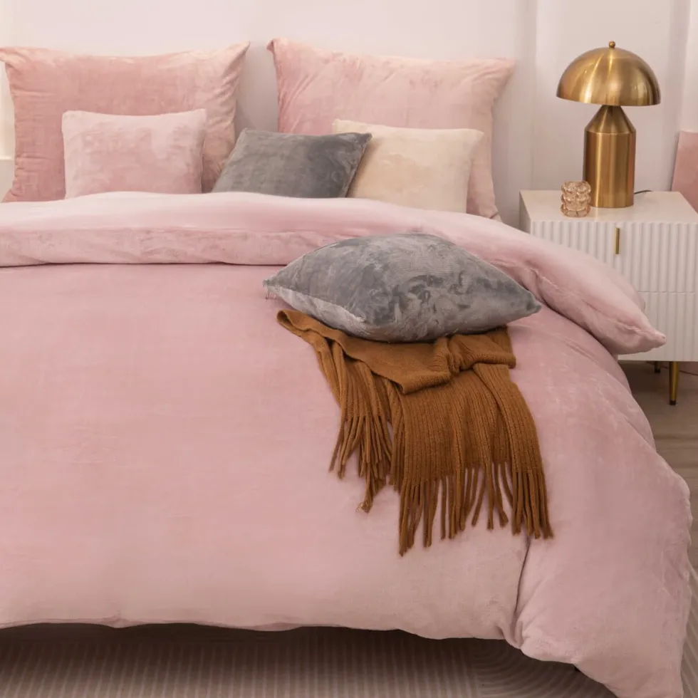 Pościel MIŚ Z Mikrofibry Cozy Pudrowy