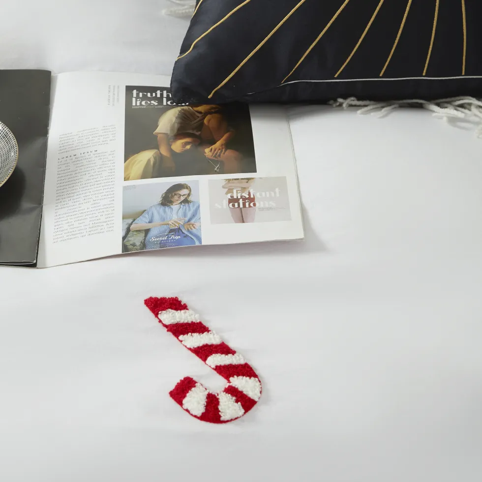 pościel świąteczna w cukrowe laski CUTY CANDYCANES Biały