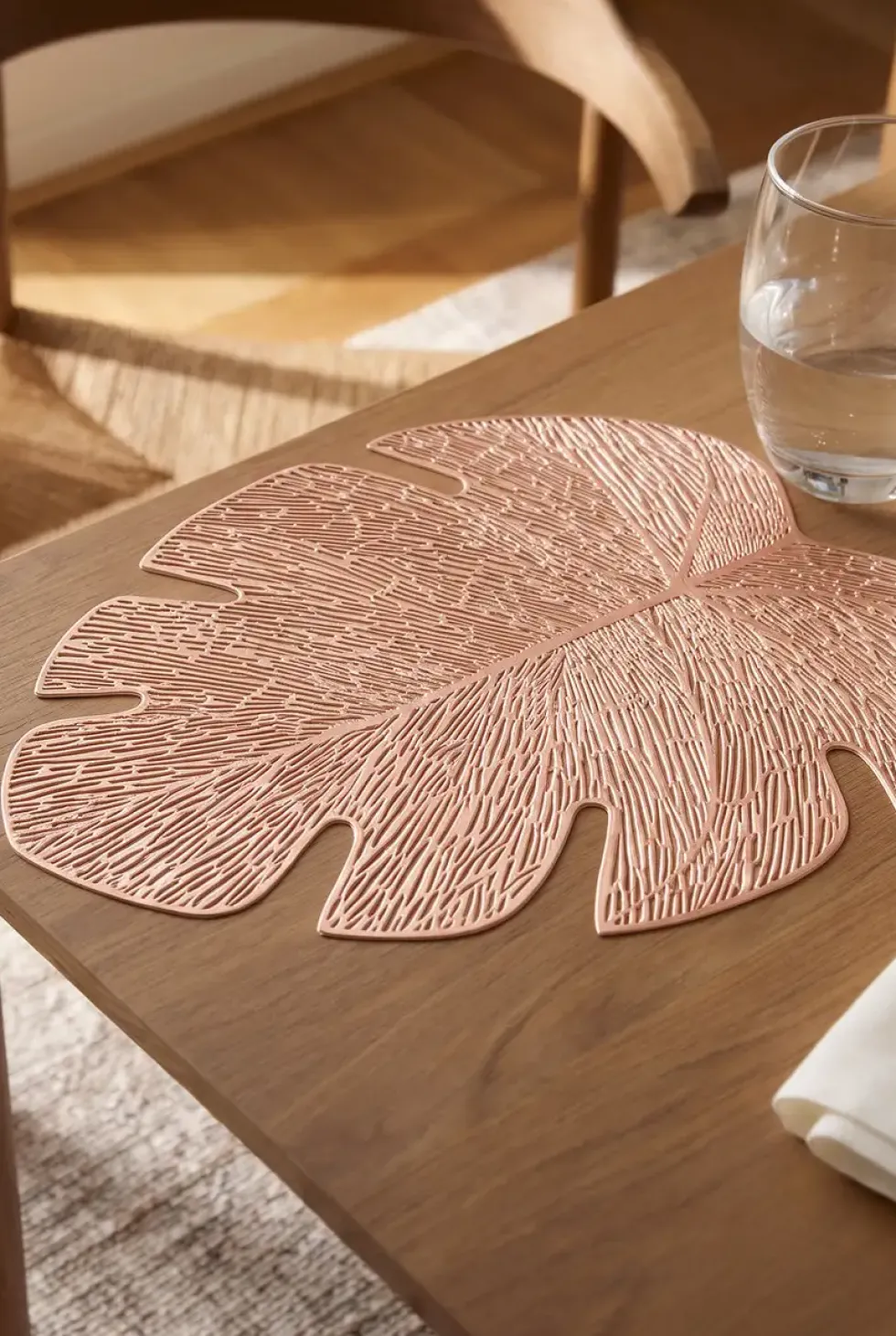 Podkładka Kuchenna na Stół MONSTERA Rose Gold