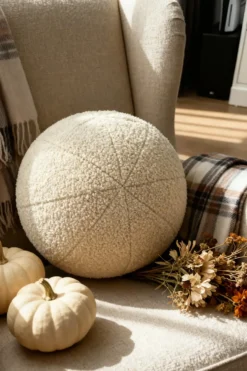 Poduszka Dekoracyjna Kula Boucle 30 cm Beżowy