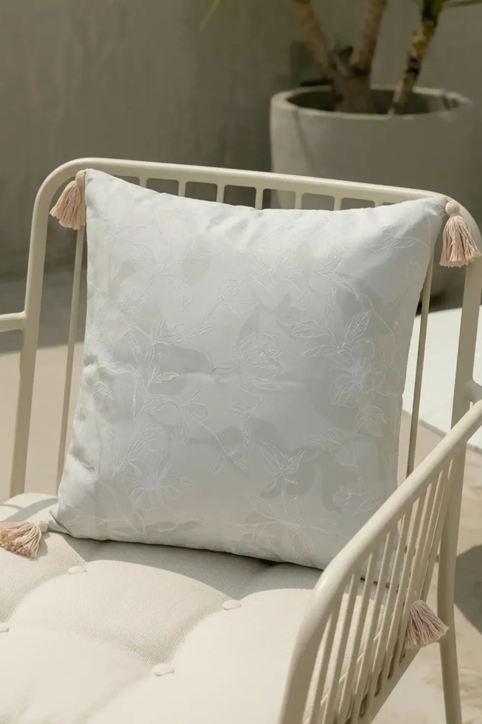 Poszewka Ogrodowa GAIA Beige Flower Beżowy