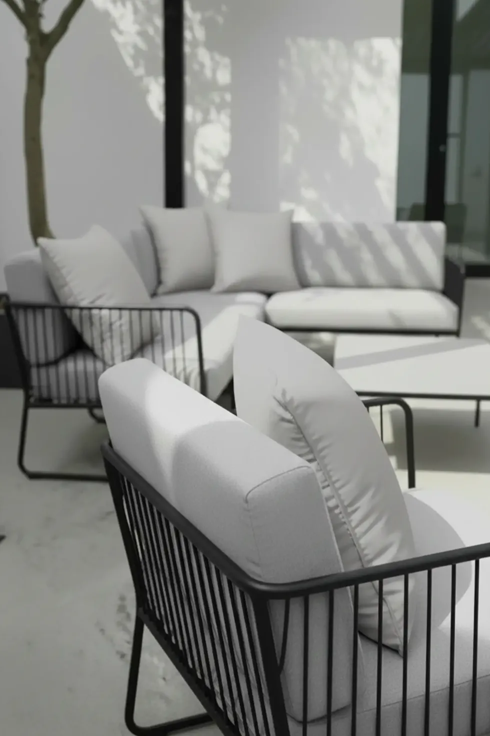 Poszewka Ogrodowa GAIA Szary