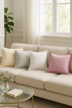 Poszewka Velvetowa Do Zasłony SOFT Pudrowy