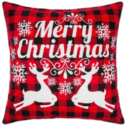 Poszewka Świąteczna MERRY KRATKA Czerwony