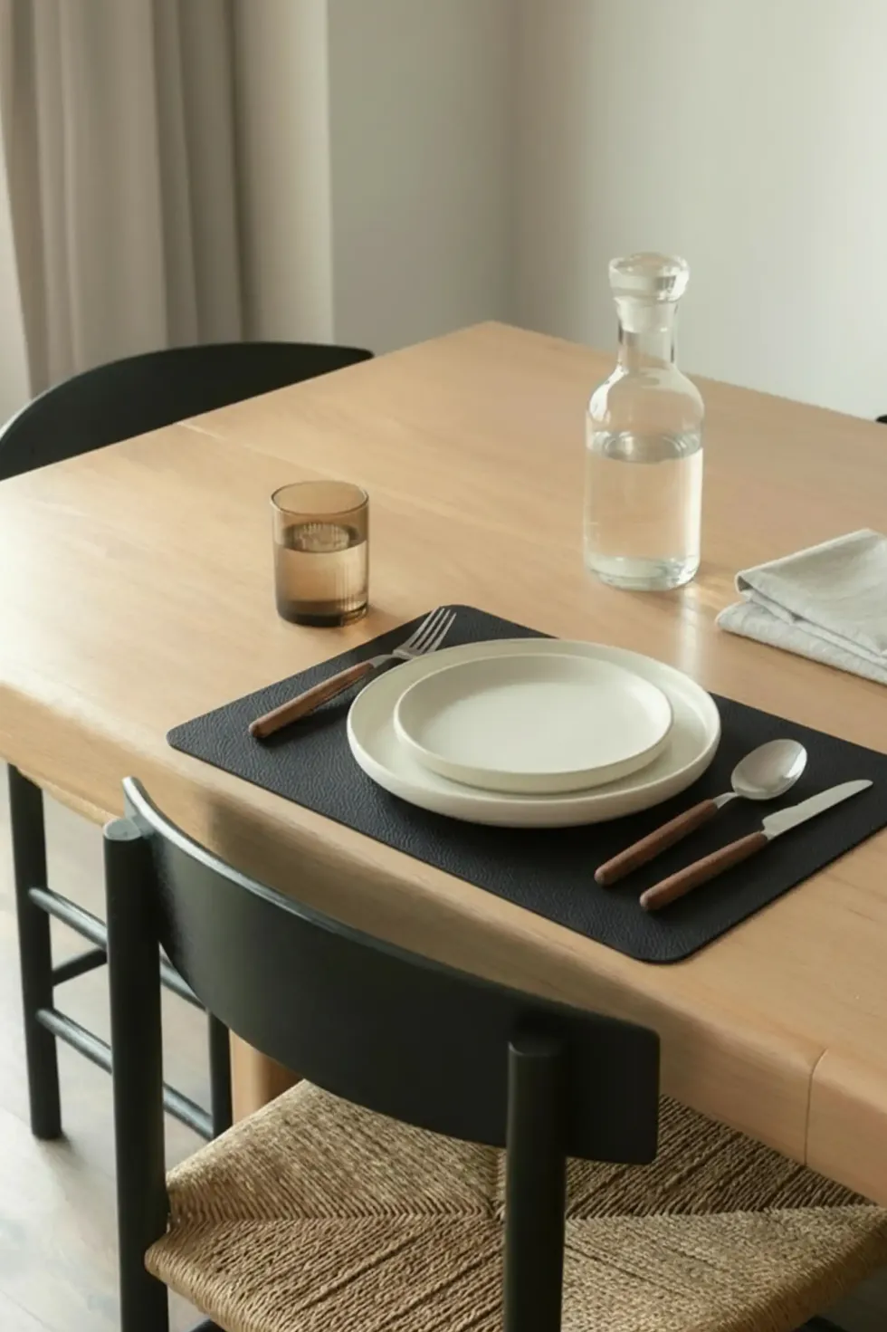 Prostokątna Podkładka pod Talerze SKINNY Czarny