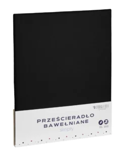 Prześcieradło Bawełniane SIMPLY Czarny
