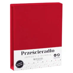 Prześcieradło Jersey Z Gumką Czerwony
