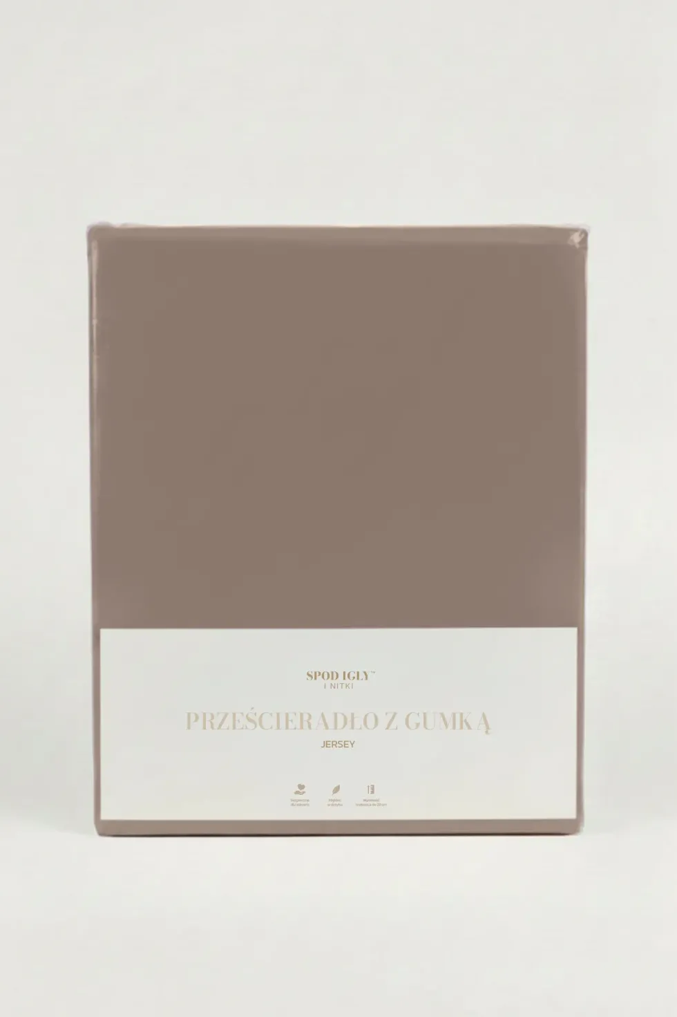 Prześcieradło Jersey Z Gumką 180 g/m2 + 30 cm Ciemny Beż