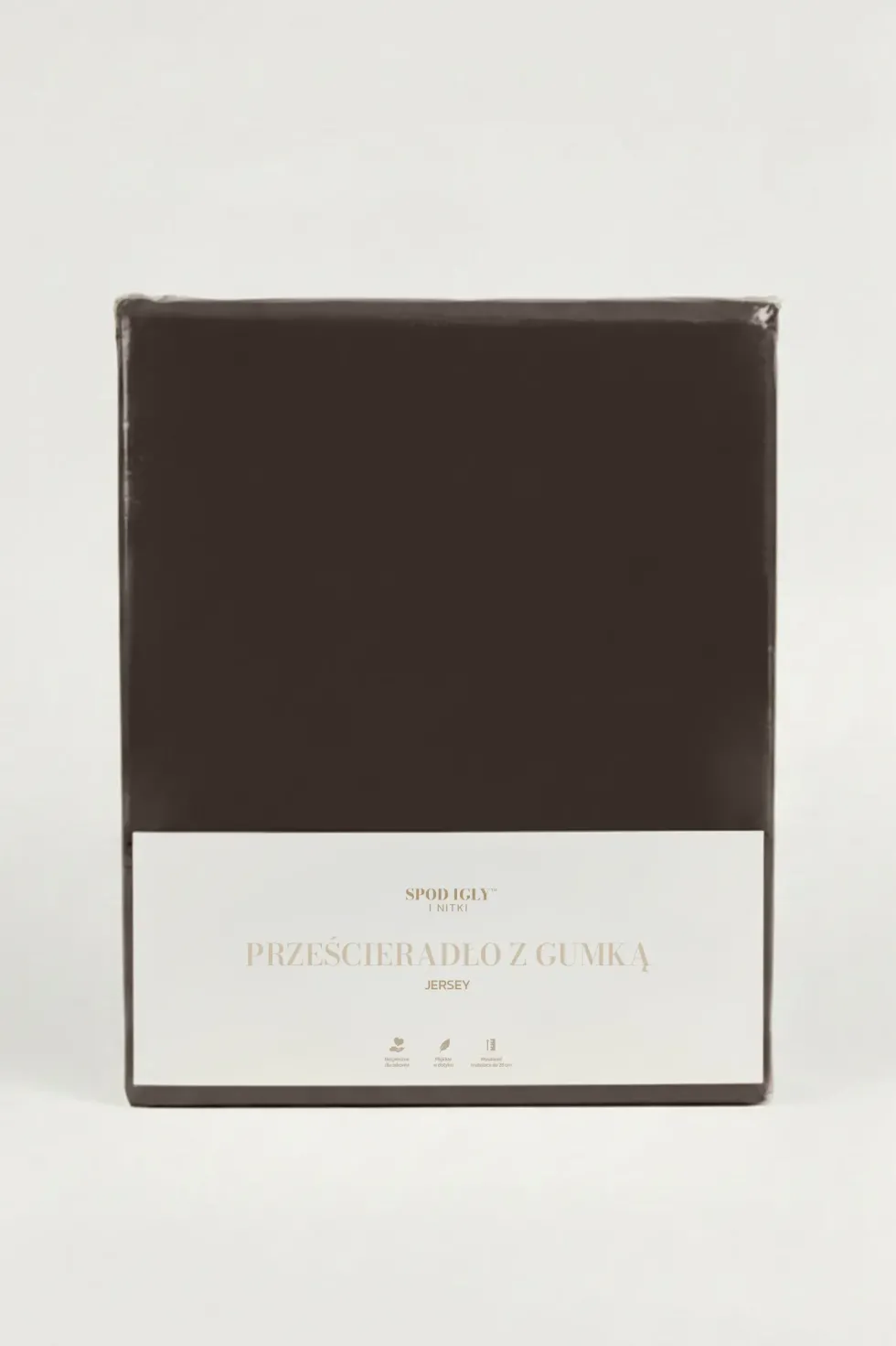 Prześcieradło Jersey Z Gumką 180 g/m2 + 30 cm Brązowy