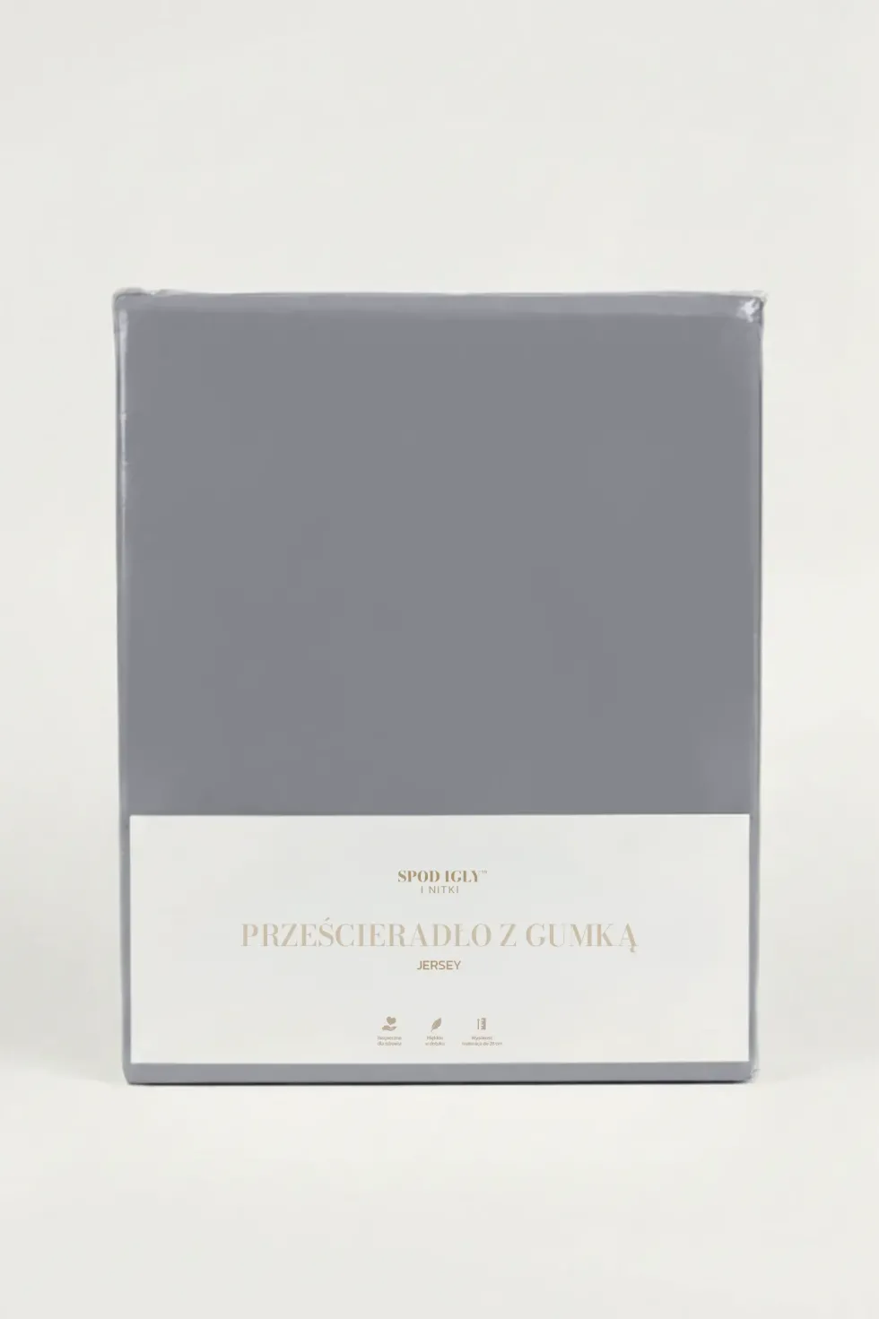 Prześcieradło Jersey Z Gumką 180 g/m2 + 30 cm Szary