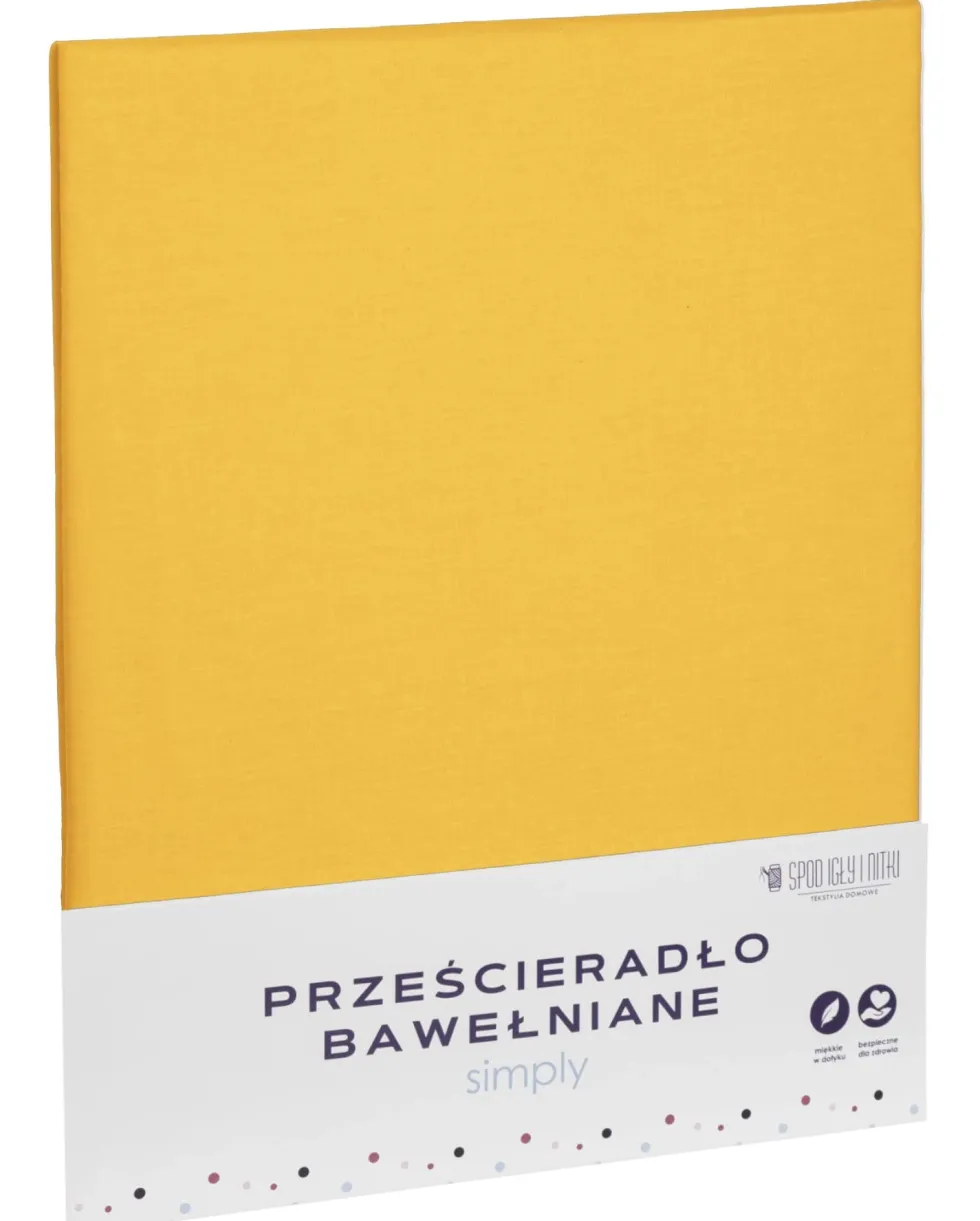 Prześcieradło SIMPLY – 2. Gatunek | OUTLET Musztardowy