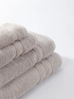 Ręcznik Bambusowy Harmony ze Srebrną Bordiurą 600g/m2 Kaszmir