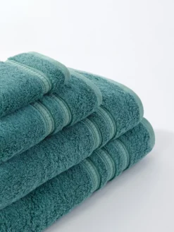 Ręcznik Bambusowy Harmony ze Srebrną Bordiurą 600g/m2 Eukaliptus