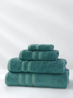 Ręcznik Bambusowy Harmony ze Srebrną Bordiurą 600g/m2 Eukaliptus