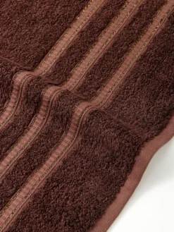 Ręcznik Bambusowy Harmony ze Złotą Bordiurą 600g/m2 Brązowy