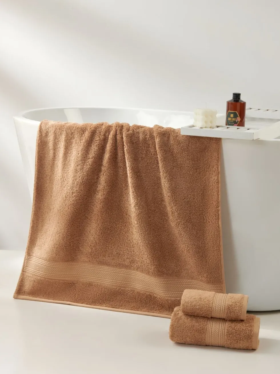 Ręcznik Premium z Bawełny Egipskiej 600 g/m2 EGIPCJAN Karmelowy