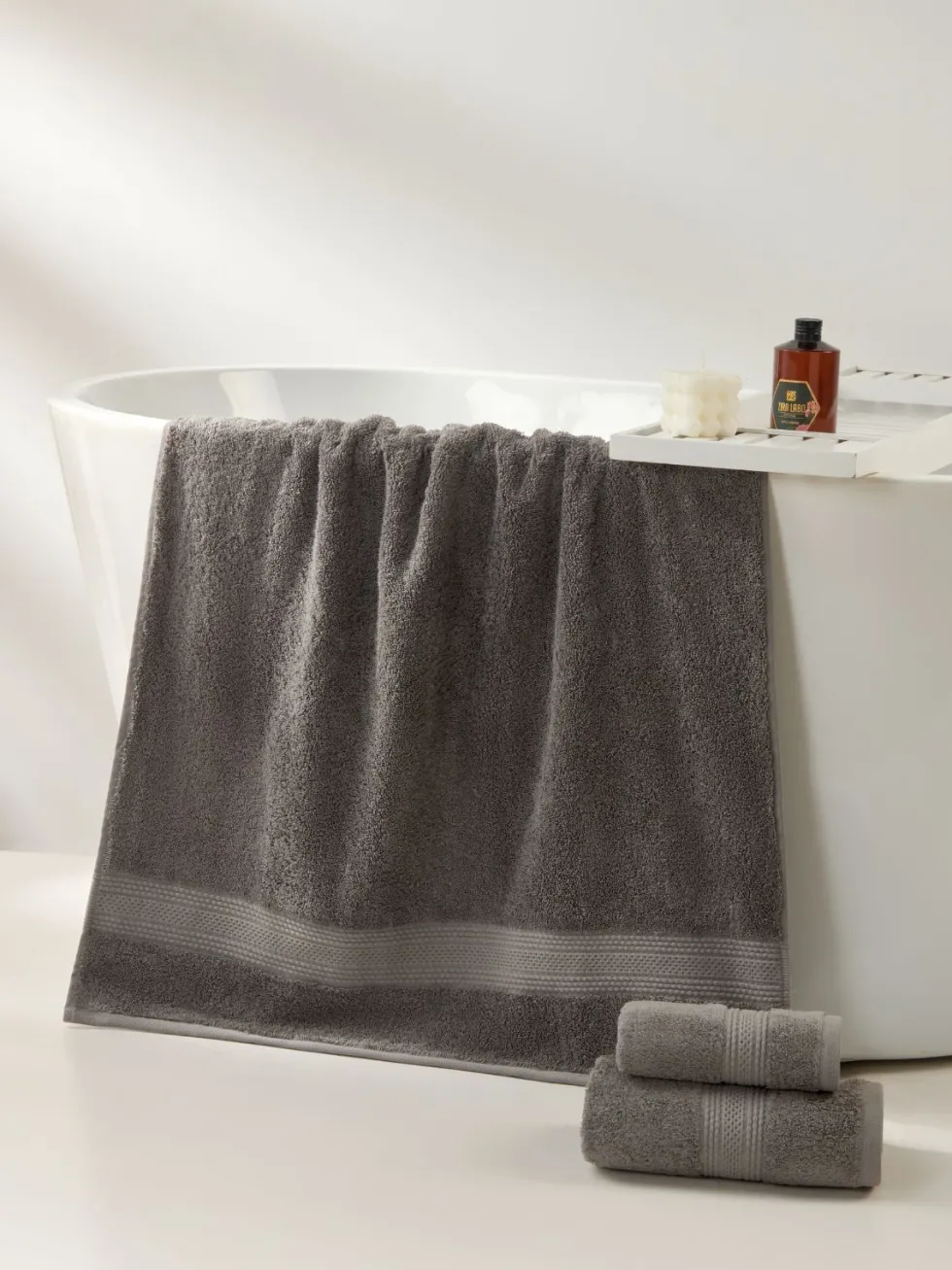 Ręcznik Premium z Bawełny Egipskiej 600 g/m2 EGIPCJAN Szary