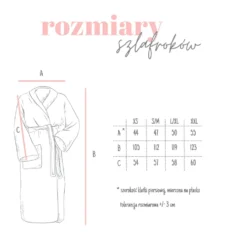 Szlafrok Bawełniany Kimono GOFER (gatunek kurczliwy) Grafitowy