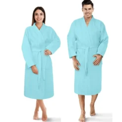 Szlafrok Bawełniany Kimono GOFER (gatunek kurczliwy) Miętowy